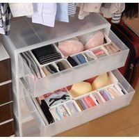 イノマタ化学 下着収納ケース M ホワイト 2953 1セット(1個×6)