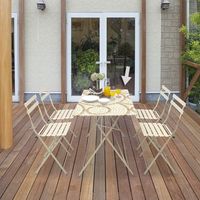 タカショー フォートダイニングテーブル モザイク調 オフホワイト GSTY-60TMSW（直送品）