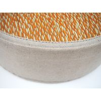 萩原 い草高座クッション シャイン 約幅400×奥行400×高さ120mm オレンジ 81938706 1個（直送品）