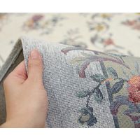 萩原 ゴブランシェニールラグ ブーケ 約幅1850×奥行1850mm グレー 240612809 1枚（直送品）