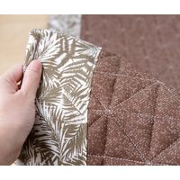 萩原 麻の葉キルトラグ ボタリラ 約幅1850×奥行1850mm ブラウン 240613714 1枚（直送品）