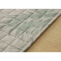 萩原 麻混キルトラグ アロハ 約幅1300×奥行1850mm ナチュラル 240613307 1枚（直送品）