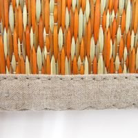 萩原 い草小座布団 シャイン 約幅440×奥行440mm オレンジ 81938704 1セット（2枚入り）（直送品）