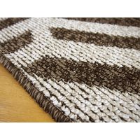 萩原 防汚撥水機能付きの国産ダイニングラグ マルシェ 約幅1800×奥行2200mm ブラウン 240612354 1枚（直送品）