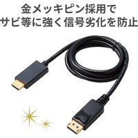 エレコム 変換ケーブル/DisplayPort-HDMI/1.0m/ブラック CAC-DPHDMI10BK 1個（直送品）