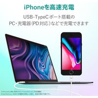 エレコム USB C-Lightningケーブル/スタンダード/2.0m/ホワイトフェイス MPA-FCL20WF 1個
