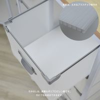 宮武製作所 キッチンストッカーワゴン 8杯 縦タイプ 幅約460×奥行約365×高さ約960mm ホワイト 9NA-KS6SM2 1台（直送品）