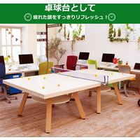 【組立設置込】Garage ピンポンワークテーブル PW-1514HN 幅1525×奥行き2740×高さ760mm 白木 434674 1台（直送品）