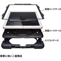 サンワサプライ iPad9.7インチ 耐衝撃ケース(ハンドル、スタンド、ショルダーベルト付き) PDA-IPAD1017BK 1個（直送品）