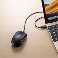 サンワサプライ 有線Type-CブルーLEDマウス MA-BLC158BK 1個（直送品）