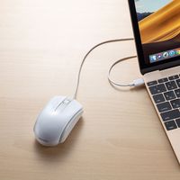 サンワサプライ 有線Type-CブルーLEDマウス MA-BLC158W 1個（直送品）