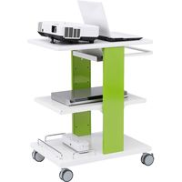 サンワサプライ プロジェクターカート 幅450×奥行701×高さ800mm ホワイト PR-9N 1個（直送品）