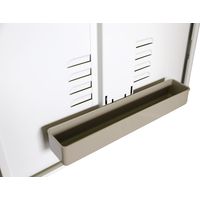 【車上渡し】アール・エフ・ヤマカワ 多人数用ロッカー 中仕切り付き 幅880×奥行515×高さ1790mm ホワイトグレー 1台（直送品）