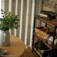 スミノエ MOOMIN セミオーダー カーテン デニムボーダー 1700×1450mm アイボリー 1セット(2枚入)（直送品）