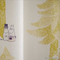 スミノエ MOOMIN セミオーダー カーテン プートドレープ 1100×1800mm イエロー 1セット(2枚入)（直送品）