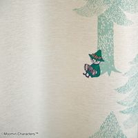 スミノエ MOOMIN セミオーダー カーテン プートドレープ 1700×1700mm ライトブルーグリーン 1セット(2枚入)（直送品）