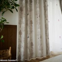 スミノエ MOOMIN セミオーダー カーテン プートドレープ 2700×1100mm ライトブラウン 1セット(2枚入)（直送品）
