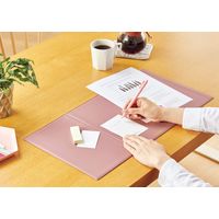 ライオン事務器 折りたたみ式 デスクマット オリノ OM-A4 ブルー 1枚