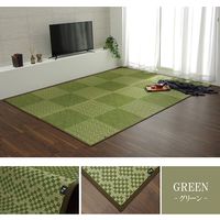 イケヒコ ラウム い草ラグ 江戸間3畳 1740×2610mm グリーン 1080490120302 1枚（直送品）