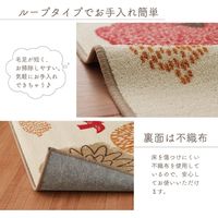イケヒコ エルム ラグ 1000×1300mm レッド 1340650240403 1枚（直送品）