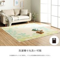 イケヒコ グラデボーダー カーペット 1300×1850mm グリーン 1340720121103 1枚（直送品）