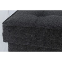 不二貿易 ディノ ボックススツール ヘリンボーン 幅380×奥行380×高さ400mm ブラック 85849 1セット(2台入)（直送品）