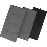 不二貿易 ディノ トランクベンチ ヘリンボーン 幅760×奥行380×高さ400mm グレー 85888 1セット(2台入)（直送品）