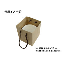 【紙袋】クラフトバッグ 真四角型 Sサイズ 1セット（50枚:10枚入×5袋 ）ハピラ