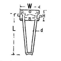 和気産業 折畳脚 8X300mm 2本 AK-029 1セット(4本:2本×2袋)（直送品）