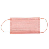高機能99％カット カラー不織布マスク ふつうサイズ ピンク 50枚入　1箱(50枚入)×10セット ヒロ・コーポレーション（直送品）