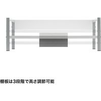 サンワサプライ 机上液晶モニタスタンド(W595mm・ホワイト) MR-LC102WN 1個（直送品）