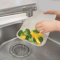 ベストコ 抗菌 抗ウイルス カッティングボード まな板 水切り こぼれにくい ワームグレー MA-3225 ザルポケ 水切りまな板（直送品）