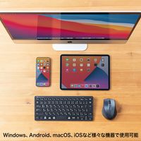 サンワサプライ ワイヤレスキーボード 無線 Bluetooth パンタグラフ 抗菌仕様 コンパクト ブラック SKB-BT36BK 1個（直送品）