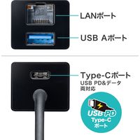 サンワサプライ USB Type-Cハブ付き ギガビットLANアダプタ USB-3TCH33BK 1個