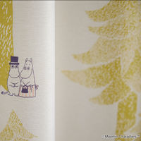 スミノエ MOOMIN セミオーダー カーテン プートドレープ 1600×2100mm イエロー １セット(2枚入)（直送品）