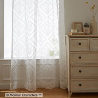 スミノエ MOOMIN セミオーダー レースカーテン ヒシガタ 2800×2340mm ホワイト １セット(2枚入)（直送品）