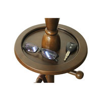 【軒先渡し】ヤマソロ トレー付ポールハンガー ダークブラウン 幅395×奥行395×高さ1780mm 1台（直送品）