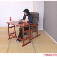 【軒先渡し】ヤマソロ 高さ調節テーブル ライトブラウン 幅920×奥行500 高さ610・640・670・700mm 1台（直送品）