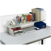 コクヨ（KOKUYO） デスクシェルフ<RESPACE-C> 可動式仕切板4枚付き・棚1段ライトグレー EAS-DSC8033NM 1台（直送品）