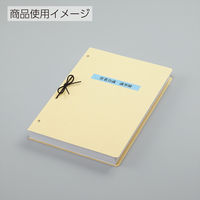 コクヨ カラーつづりひも 長さ450ミリ セル先 ツ-B141Y 1セット(800本:20本×40パック)