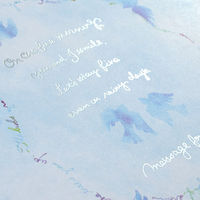 デザインフィル カラー色紙 二つ折り 青い鳥柄 33139006 1枚