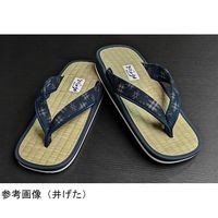 アイ・エス・エム 和柄たたみ草履 雪駄タイプ 紳士用 麻の葉 K11612 1個 65-1336-18（直送品）