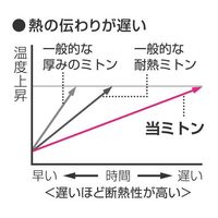 オークス グッとつかめる耐熱ミトン大 ベージュ/ネイビー LS1601 1個 67-5195-54（直送品）