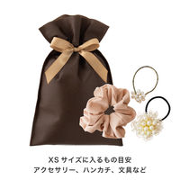 ヘッズ 不織布リボン付ギフトバッグーXS/ブラウン（10枚）