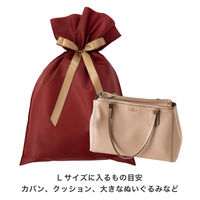 ヘッズ 不織布リボン付ギフトバッグーL/エンジ 100枚（10枚×10セット）