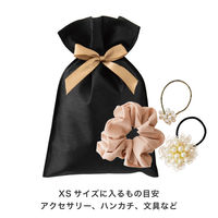 ヘッズ 不織布リボン付ギフトバッグーXS/ブラック 100枚（10枚×10セット）