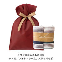 ヘッズ 不織布リボン付ギフトバッグーS/エンジ 100枚（10枚×10セット）