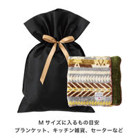 ヘッズ 不織布リボン付ギフトバッグーM/ブラック（10枚）