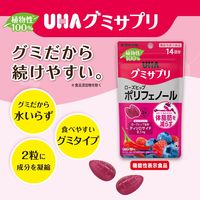 UHA味覚糖　UHAグミサプリ　ポリフェノール（14日分）　ホットベリー味　1セット（1袋（28粒入）×3）　機能性表示食品