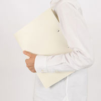 ナカバヤシ ダブルストッパーファイル 二つ折り ダブルとじ具 A4/A3兼用 ホワイト CH-9030W 1セット(1冊×2)